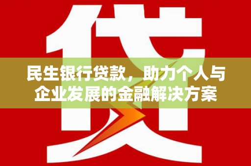 屏南民生银行贷款，助力个人与企业发展的金融解决方案