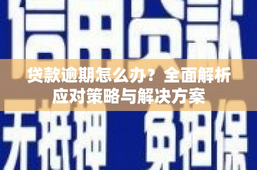 屏南贷款逾期怎么办？全面解析应对策略与解决方案