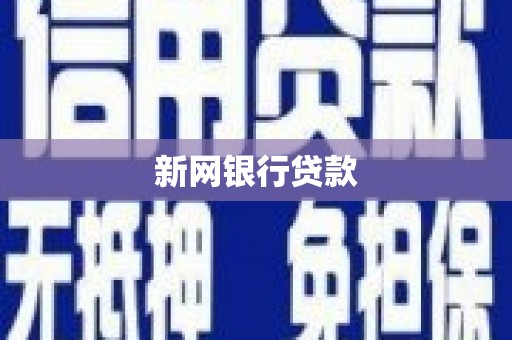 屏南新网银行贷款