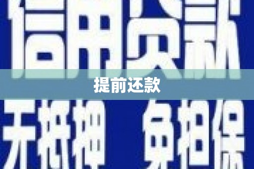 屏南提前还款