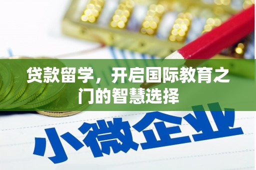 屏南贷款留学，开启国际教育之门的智慧选择
