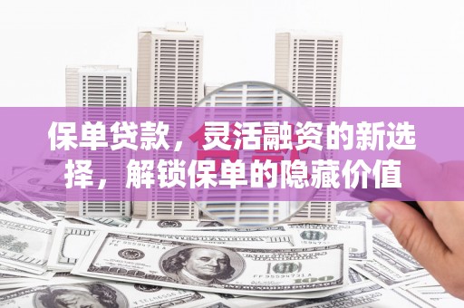 屏南保单贷款，灵活融资的新选择，解锁保单的隐藏价值