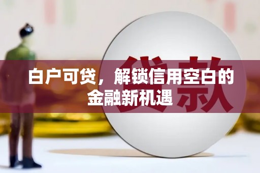 屏南白户可贷，解锁信用空白的金融新机遇
