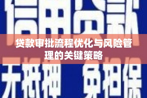 屏南贷款审批流程优化与风险管理的关键策略