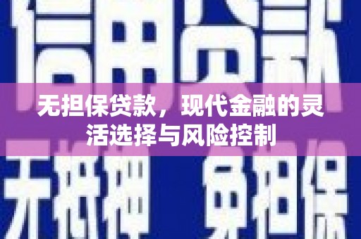 屏南无担保贷款，现代金融的灵活选择与风险控制