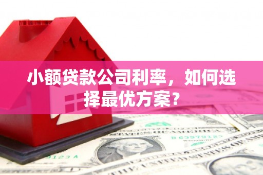 屏南小额贷款公司利率，如何选择最优方案？