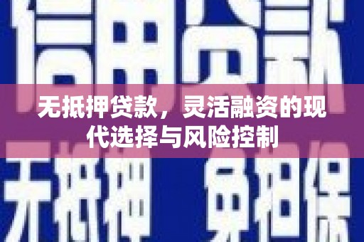 屏南无抵押贷款，灵活融资的现代选择与风险控制