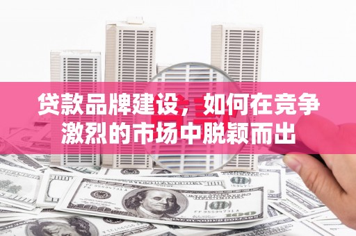 屏南贷款品牌建设，如何在竞争激烈的市场中脱颖而出