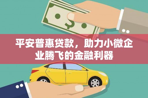 屏南平安普惠贷款，助力小微企业腾飞的金融利器