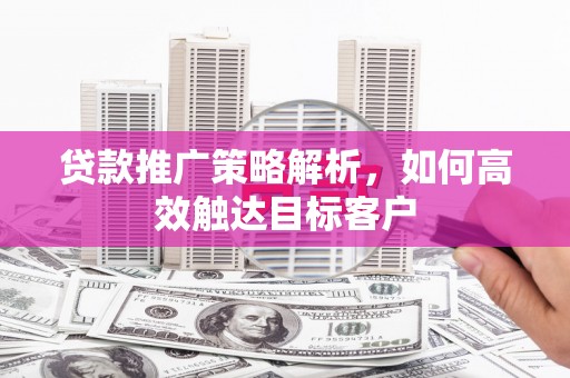 屏南贷款推广策略解析，如何高效触达目标客户