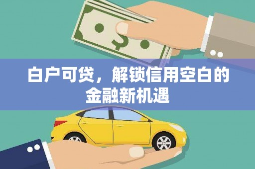屏南白户可贷，解锁信用空白的金融新机遇