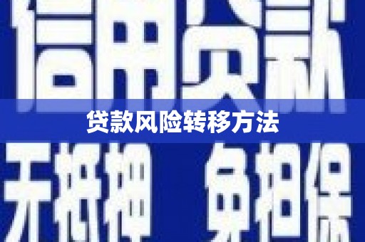 屏南贷款风险转移方法