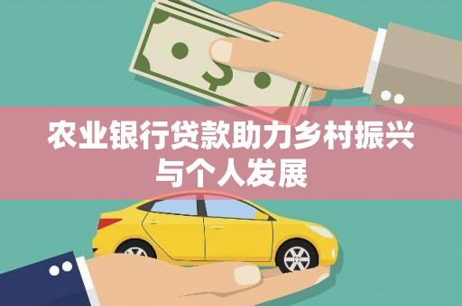 屏南农业银行贷款助力乡村振兴与个人发展