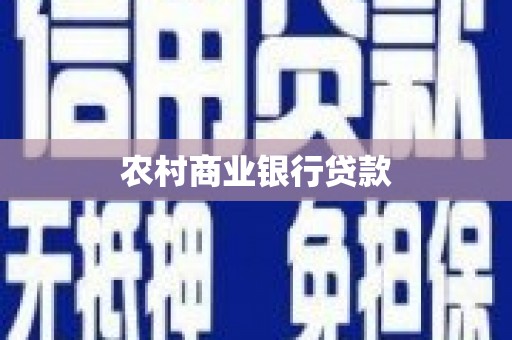 屏南农村商业银行贷款