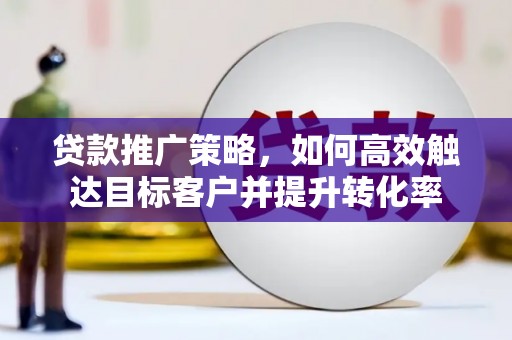 屏南贷款推广策略，如何高效触达目标客户并提升转化率