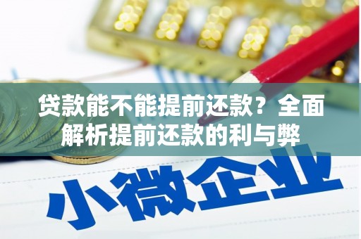 屏南贷款能不能提前还款？全面解析提前还款的利与弊