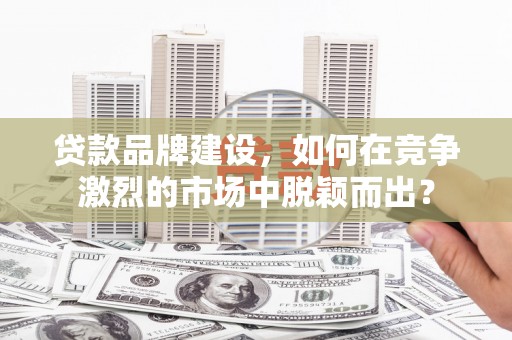 屏南贷款品牌建设，如何在竞争激烈的市场中脱颖而出？