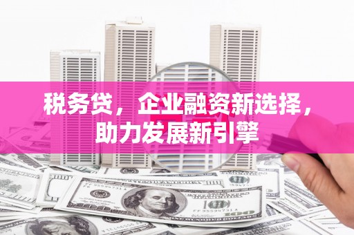 屏南税务贷，企业融资新选择，助力发展新引擎