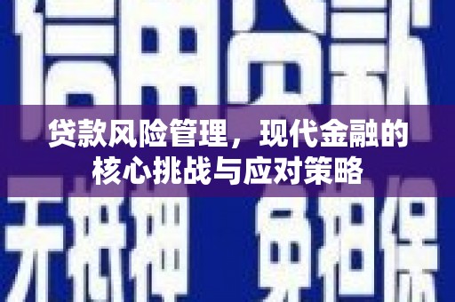 屏南贷款风险管理，现代金融的核心挑战与应对策略