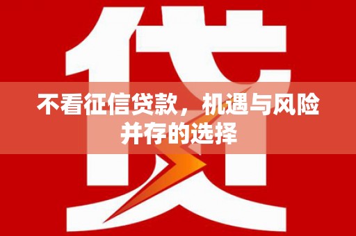 屏南不看征信贷款，机遇与风险并存的选择